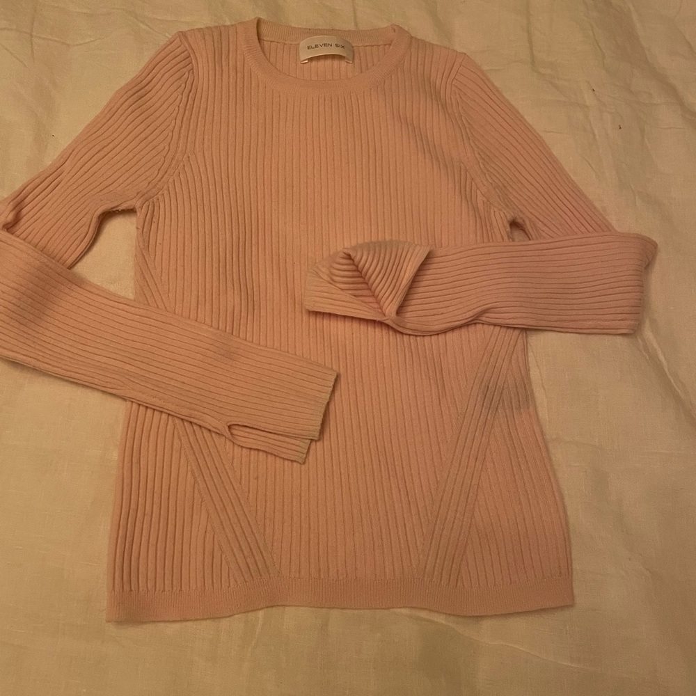 Eleven Six cashmere rib knit sweater size XS